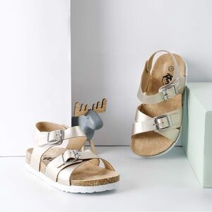 Trary Gold Little Girls Open Toed Sandals Size 11